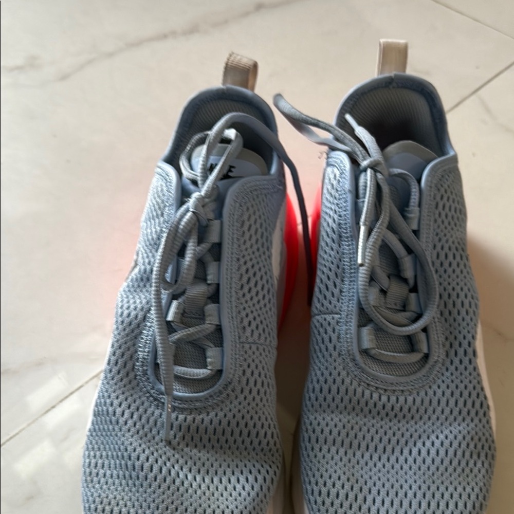 Nike Light Gray and Red Running Shoes